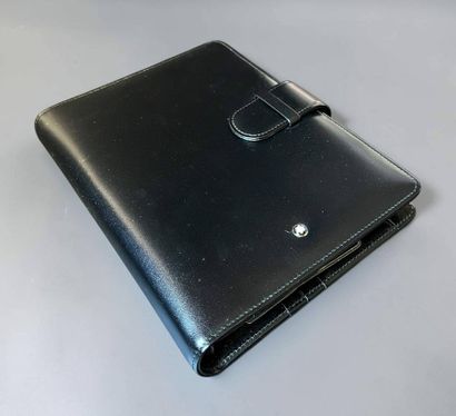 MONTBLANC 
Black smooth leather agenda holder
19.5...