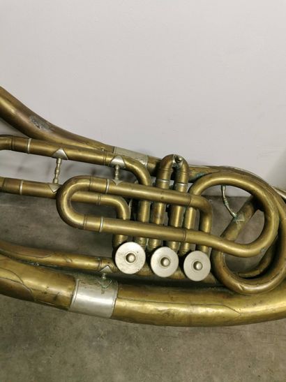 Brass helicon musical instrument.
Length...