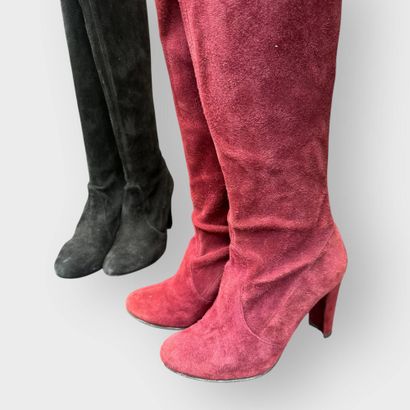 Stuart WEITZMAN 
Set of two pairs of thigh-high...