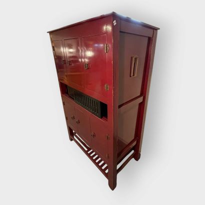 Japanese cabinet with 6 doors separated by...