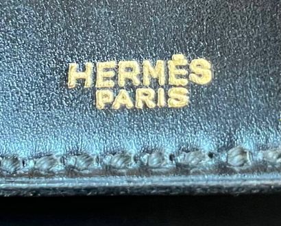 HERMÈS Paris
Smooth black leather directory...