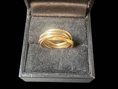 CARTIER, in the taste of 
Ring with 7 interlocking...