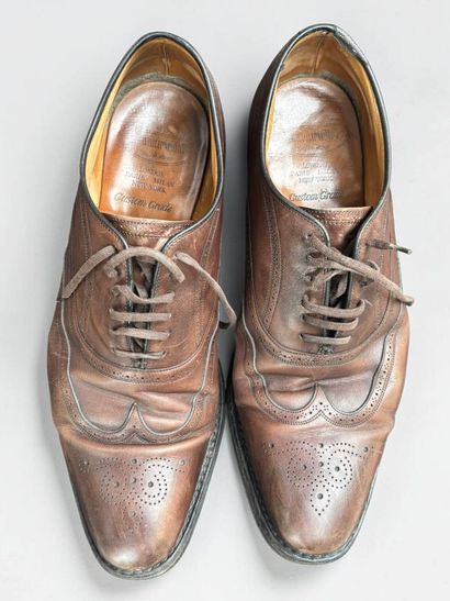 CHURCH'S 
Pair of brown leather loafers for...