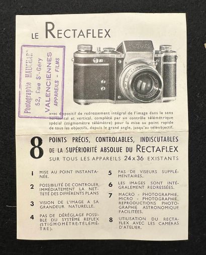 RECTAFLEX (Italy)
Camera N°3980 B. Lens Pierre...