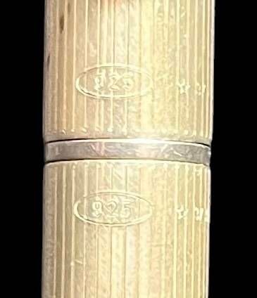 Rollerball pen in silver 925 °/°° striated,...