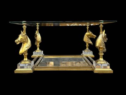 Maison CHARLES
Coffee table with bronze base...