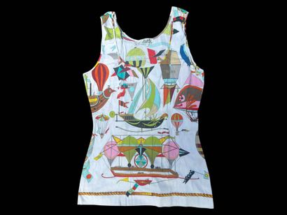 HERMÈS
Polychrome cotton tank top decorated...