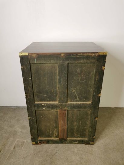Small marine chest of drawers in solid mahogany...
