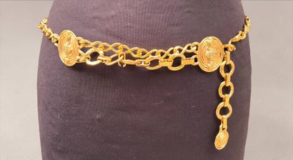 YVES SAINT LAURENT
Gold-plated metal belt...