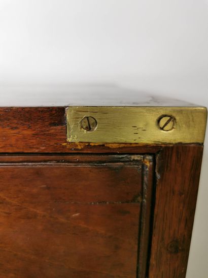 Small marine chest of drawers in solid mahogany...
