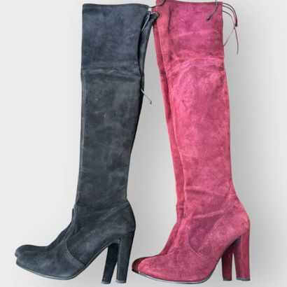 Stuart WEITZMAN 
Set of two pairs of thigh-high...