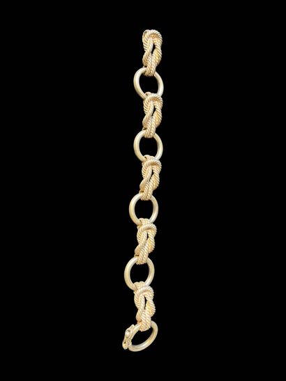 HERMÈS
Silver bracelet 800°/°° sailor knot...