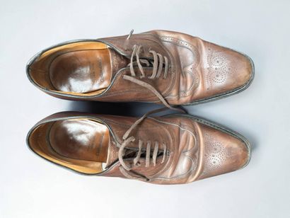 CHURCH'S 
Pair of brown leather loafers for...