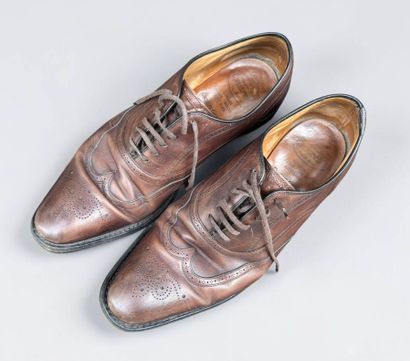 CHURCH'S 
Pair of brown leather loafers for...