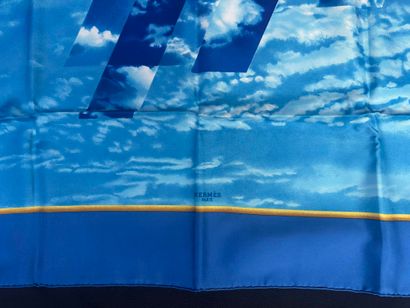HERMÈS
Silk square with clouds printed for...