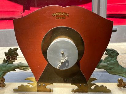 PERREAUX DIGOIN
Clock with mirror dial and...