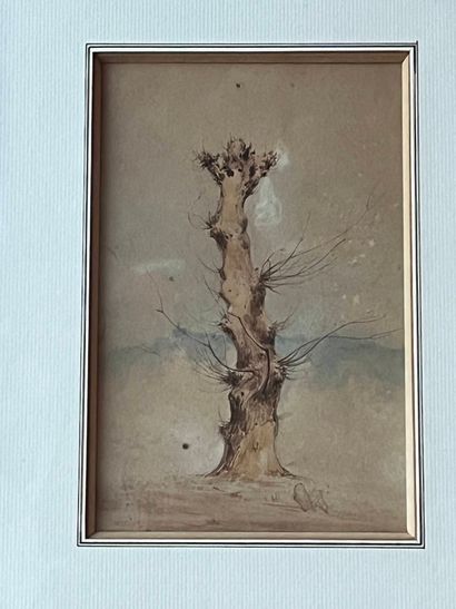 19th century school
Tree in winter.
Watercolor
18...