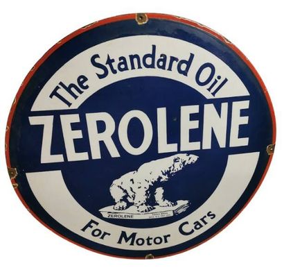 Enameled sheet metal advertising plate for...