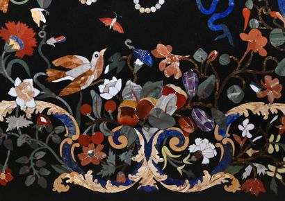 20th century Italian work 
Marble marquetry...