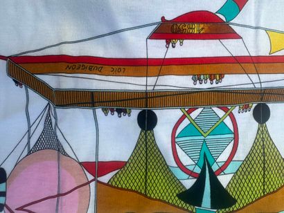 HERMÈS
Polychrome cotton tank top decorated...