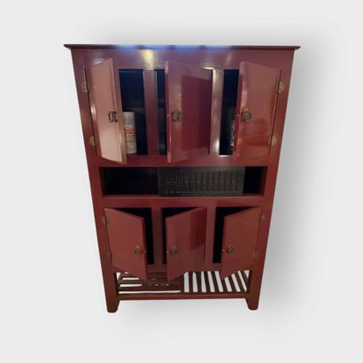 Japanese cabinet with 6 doors separated by...