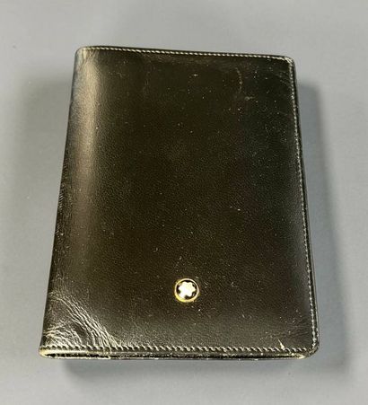 MONTBLANC
Memo holder in smooth black leather,...