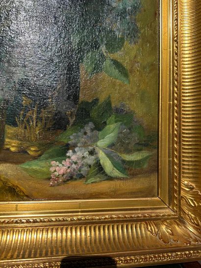 R. PICAR ?
Still life with blue hydrangeas...