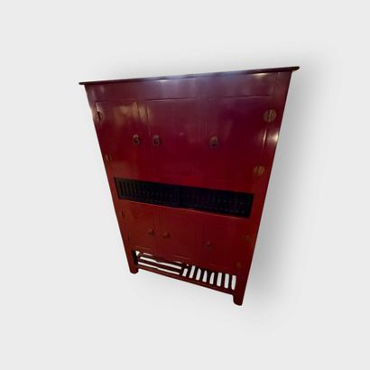 Japanese cabinet with 6 doors separated by...