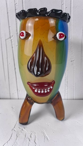 MURANO
Large modernist vase with stylized...