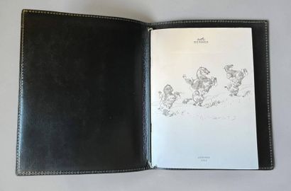 HERMÈS Paris
Smooth black leather directory...