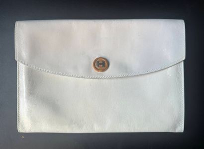 HERMÈS
RIO model
White leather clutch bag,...