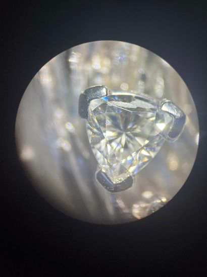 Brooch in 750 °/°° (18 k) white gold with...