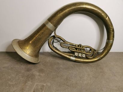 Brass helicon musical instrument.
Length...