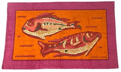 HERMÈS 
Towel / Sheet / Beach mat in printed...
