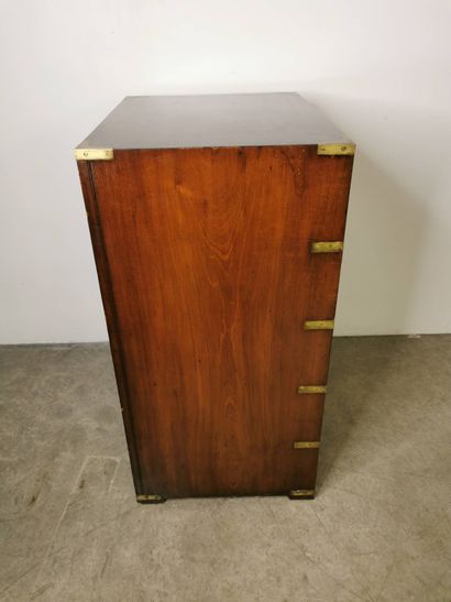 Small marine chest of drawers in solid mahogany...