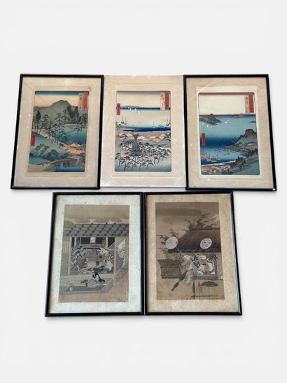 Utagawa HIROSHIGE (1797-1858), after
Three...