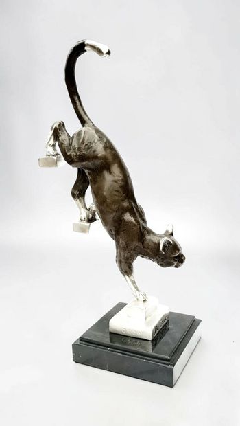 Contemporary work
Cat descending steps
Proof...