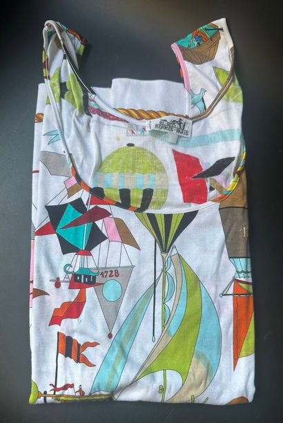 HERMÈS
Polychrome cotton tank top decorated...