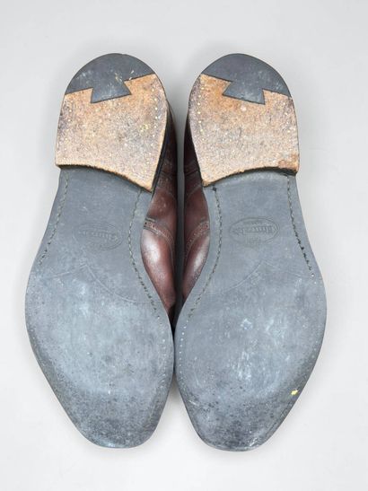 CHURCH'S 
Pair of brown leather loafers for...