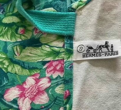 HERMÈS 
Vintage apron decorated with tree...