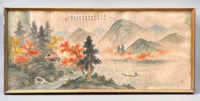Large Chinese print
On silk
57 x 133 cm