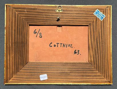 André COTTAVOZ (1922-2012) 
Scène animée...