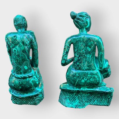 AFRICA, Zaire
Malachite couple
H. 27 and...