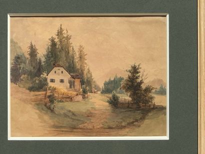 Thomas ENDER (1793–1875)
Mountain Cabin
Watercolor...