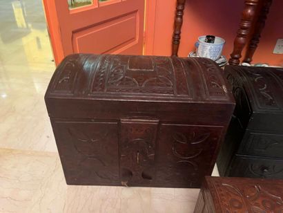NORTH AFRICA probably
Set of three leather-covered...