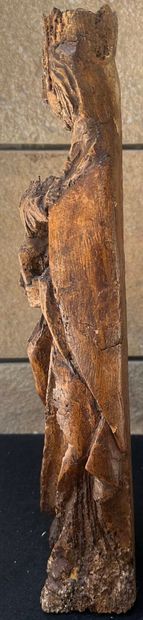 Vierge à l'enfant en bois sculpté polychrome
Fin...