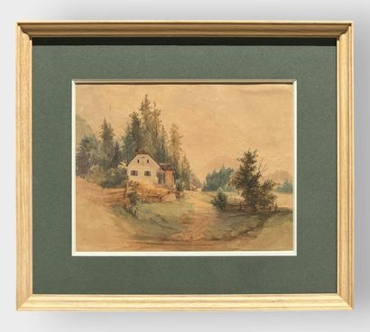 Thomas ENDER (1793–1875)
Mountain Cabin
Watercolor...
