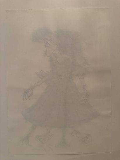 Tim BURTON (1958), after
Pencil and marker...
