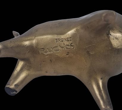 RUCHOS (XXe-XXIe siècle)
Le Taureau-boule
Bronze...