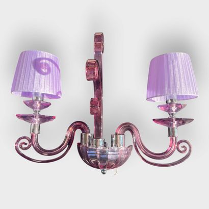EUROLUCE
Pair of two-light wall sconces made...